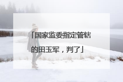 国家监委指定管辖的田玉军，判了