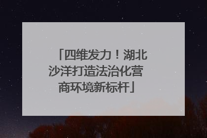 四维发力！湖北沙洋打造法治化营商环境新标杆