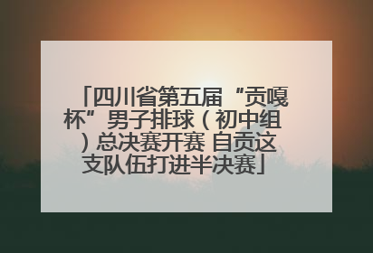 四川省第五届“贡嘎杯”男子排球（初中组）总决赛开赛 自贡这支队伍打进半决赛