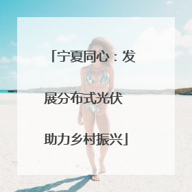 宁夏同心：发展分布式光伏 助力乡村振兴