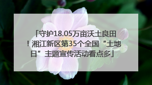 守护18.05万亩沃土良田！湘江新区第35个全国“土地日”主题宣传活动看点多