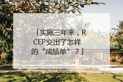 实施三年来，RCEP交出了怎样的“成绩单”？