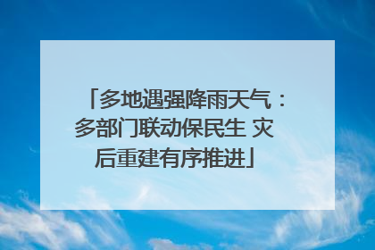 多地遇强降雨天气：多部门联动保民生 灾后重建有序推进