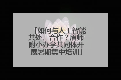 如何与人工智能共处、合作？眉师附小办学共同体开展暑期集中培训