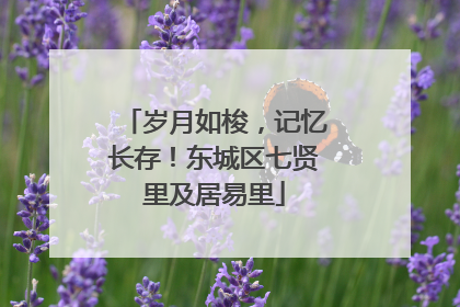 岁月如梭，记忆长存！东城区七贤里及居易里
