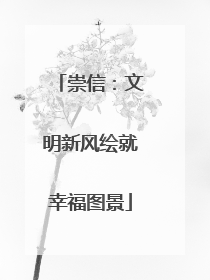 崇信：文明新风绘就幸福图景