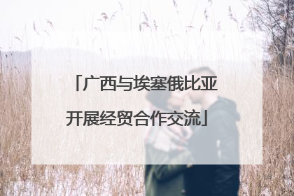 广西与埃塞俄比亚开展经贸合作交流