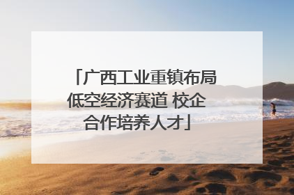 广西工业重镇布局低空经济赛道 校企合作培养人才