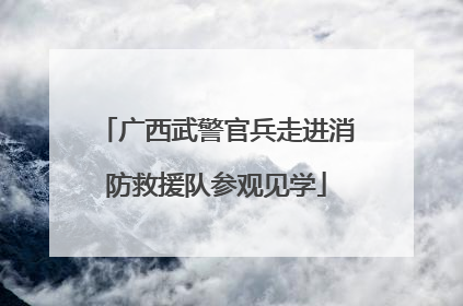 广西武警官兵走进消防救援队参观见学