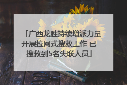 广西龙胜持续增派力量开展拉网式搜救工作 已搜救到5名失联人员