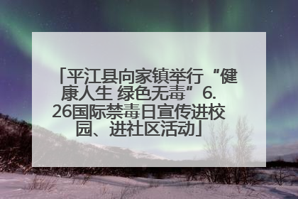 平江县向家镇举行“健康人生 绿色无毒”6.26国际禁毒日宣传进校园、进社区活动