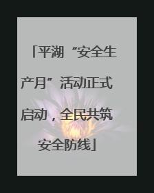 平湖“安全生产月”活动正式启动，全民共筑安全防线