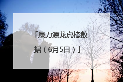 康力源龙虎榜数据（6月5日）