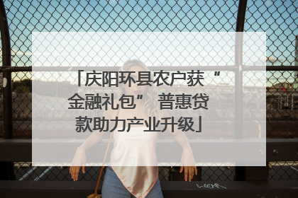 庆阳环县农户获“金融礼包” 普惠贷款助力产业升级