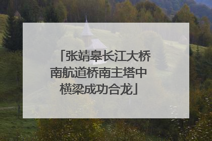 张靖皋长江大桥南航道桥南主塔中横梁成功合龙