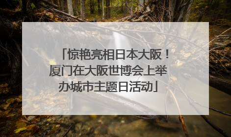 惊艳亮相日本大阪！厦门在大阪世博会上举办城市主题日活动