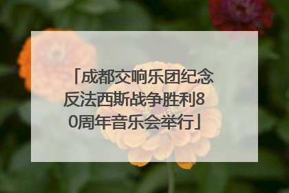 成都交响乐团纪念反法西斯战争胜利80周年音乐会举行