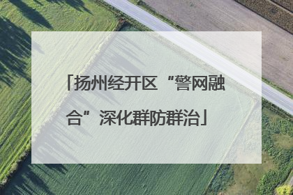 扬州经开区“警网融合”深化群防群治