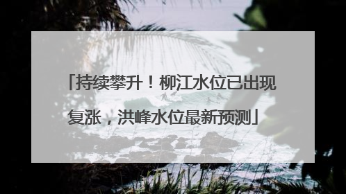 持续攀升！柳江水位已出现复涨，洪峰水位最新预测