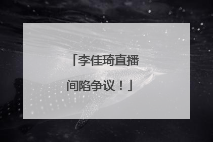 李佳琦直播间陷争议！