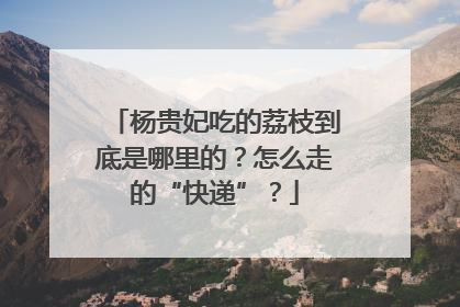 杨贵妃吃的荔枝到底是哪里的？怎么走的“快递”？