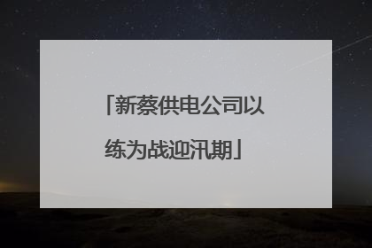 新蔡供电公司以练为战迎汛期