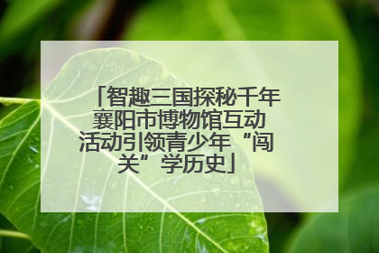 智趣三国探秘千年 襄阳市博物馆互动活动引领青少年“闯关”学历史