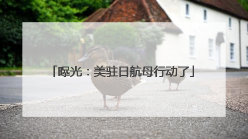 曝光：美驻日航母行动了