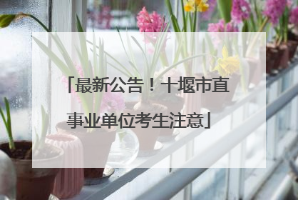 最新公告！十堰市直事业单位考生注意