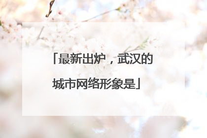 最新出炉，武汉的城市网络形象是