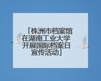 株洲市档案馆在湖南工业大学开展国际档案日宣传活动