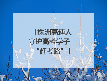 株洲高速人守护高考学子“赶考路”
