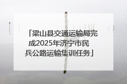 梁山县交通运输局完成2025年济宁市民兵公路运输集训任务