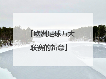 欧洲足球五大联赛的新意