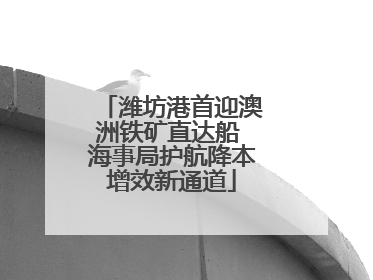 潍坊港首迎澳洲铁矿直达船 海事局护航降本增效新通道