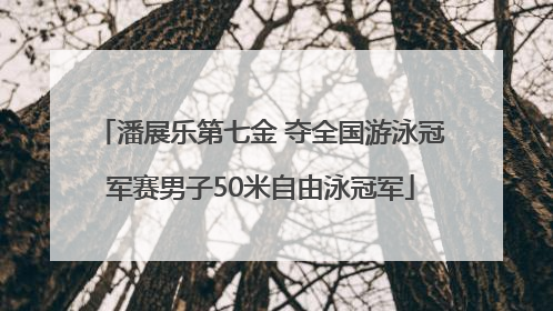 潘展乐第七金 夺全国游泳冠军赛男子50米自由泳冠军