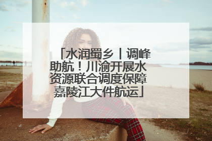 水润蜀乡丨调峰助航！川渝开展水资源联合调度保障嘉陵江大件航运