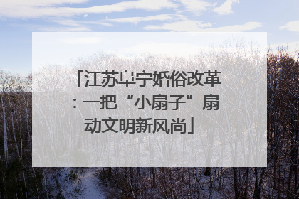 江苏阜宁婚俗改革：一把“小扇子”扇动文明新风尚