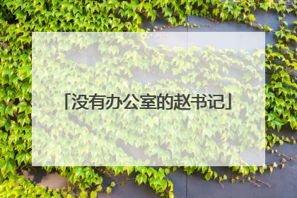 没有办公室的赵书记