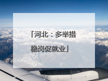 河北：多举措稳岗促就业