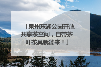 泉州东湖公园开放共享茶空间，自带茶叶茶具就能来！