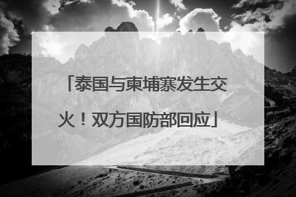 泰国与柬埔寨发生交火！双方国防部回应
