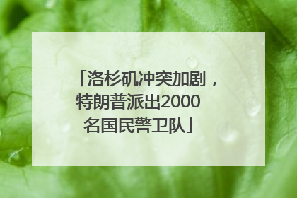 洛杉矶冲突加剧，特朗普派出2000名国民警卫队