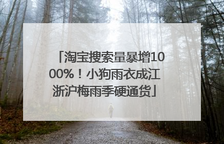 淘宝搜索量暴增1000%！小狗雨衣成江浙沪梅雨季硬通货