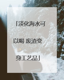 淡化海水可以喝 废渣变身工艺品