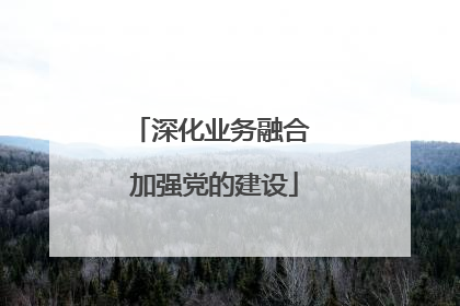 深化业务融合 加强党的建设