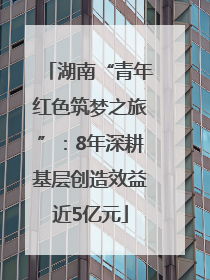 湖南“青年红色筑梦之旅”：8年深耕基层创造效益近5亿元