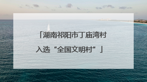 湖南祁阳市丁庙湾村入选“全国文明村”