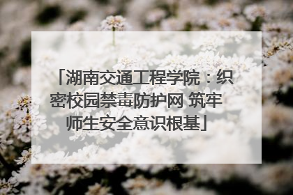 湖南交通工程学院：织密校园禁毒防护网 筑牢师生安全意识根基