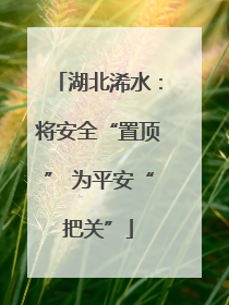 湖北浠水：将安全“置顶” 为平安“把关”